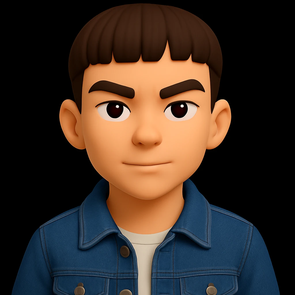 переодеть в джинсовку, сохранить 3d-emoji стиль и уверенное худое лицо emoji