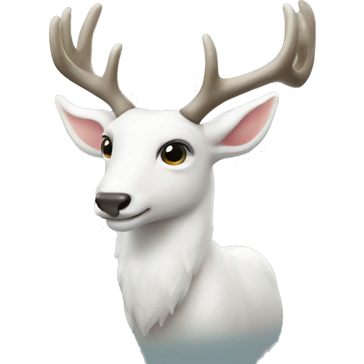 White deer  emoji