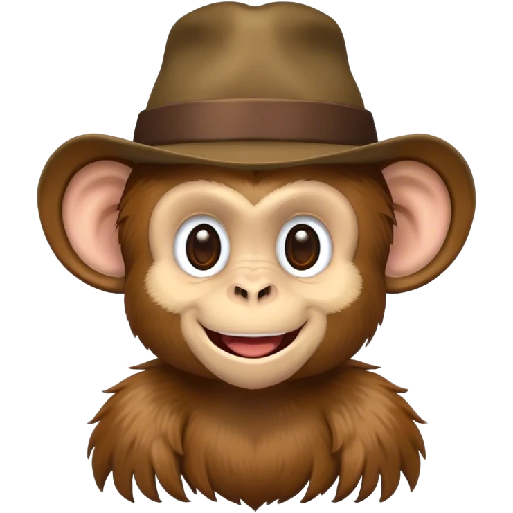 Monkey with a hat on emoji