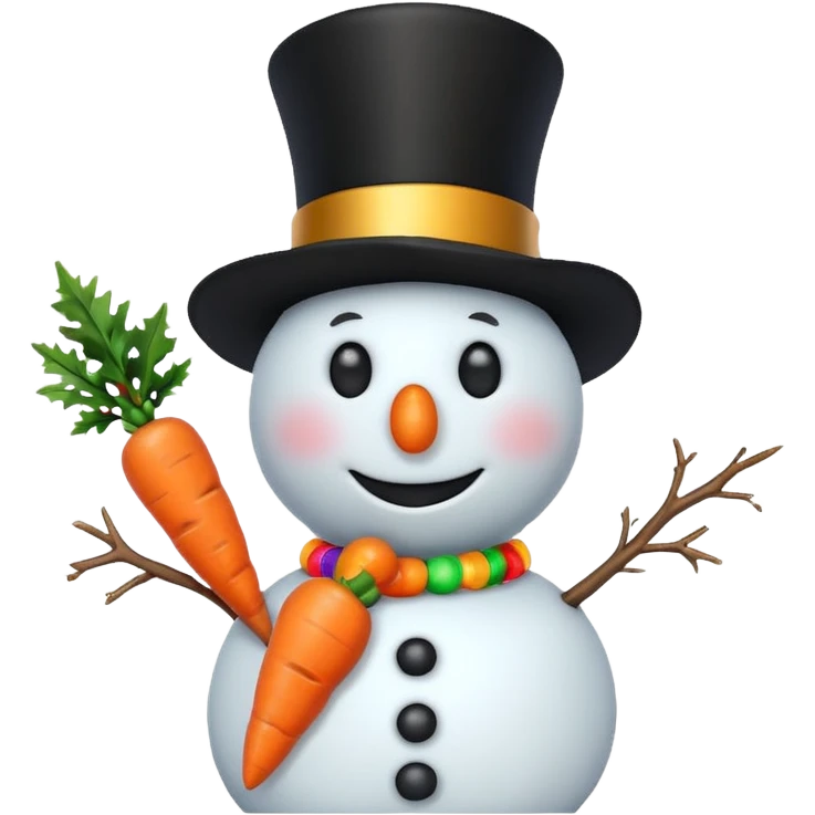 emoji snowman with christmas decor emoji