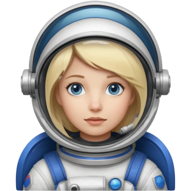 astronaut woman with broken helmet emoji