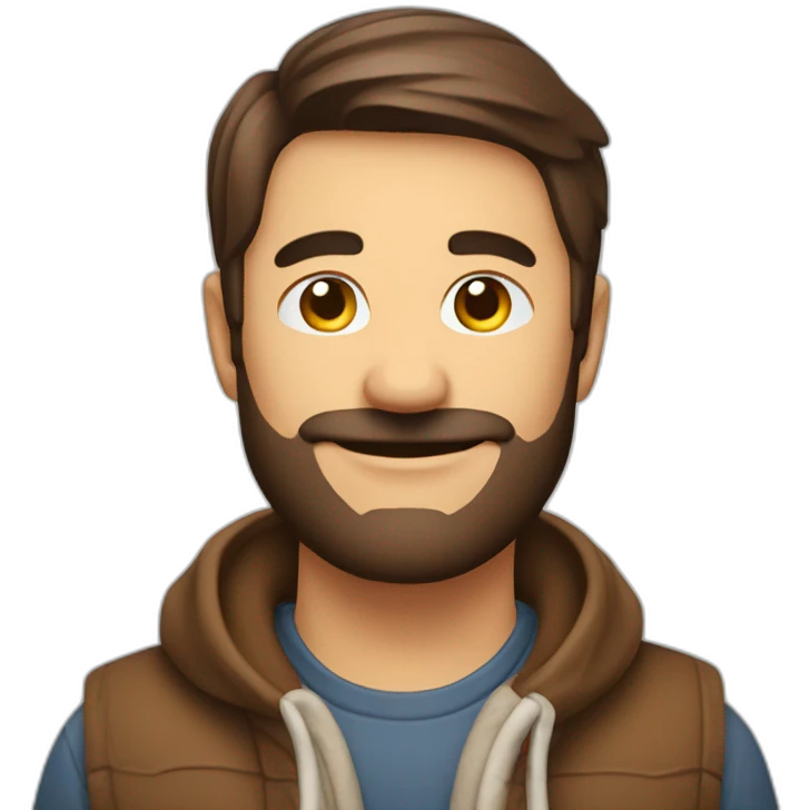 Homme-brun-content-biere emoji
