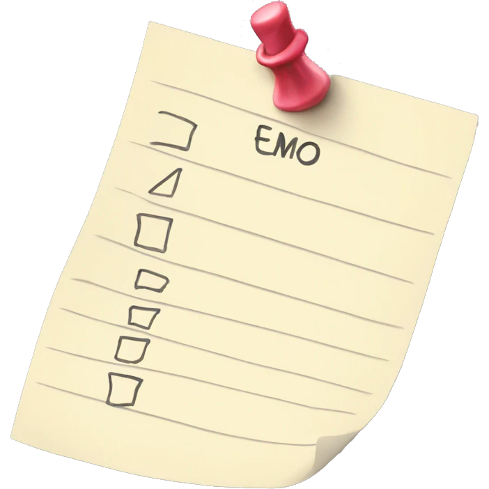 todo list memo note  emoji