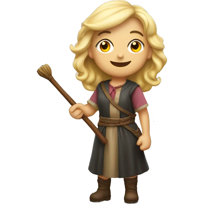 maestra rubia con varita magica emoji