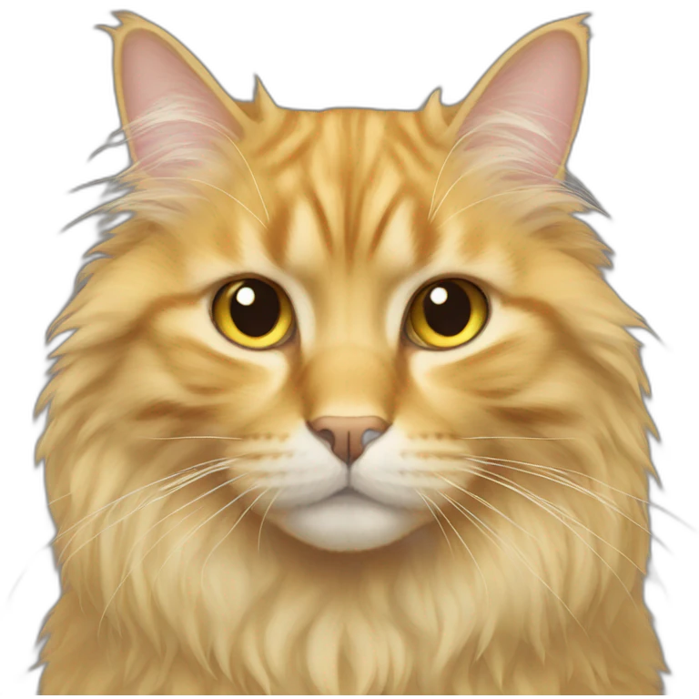 Golden Floof cat white beard emoji