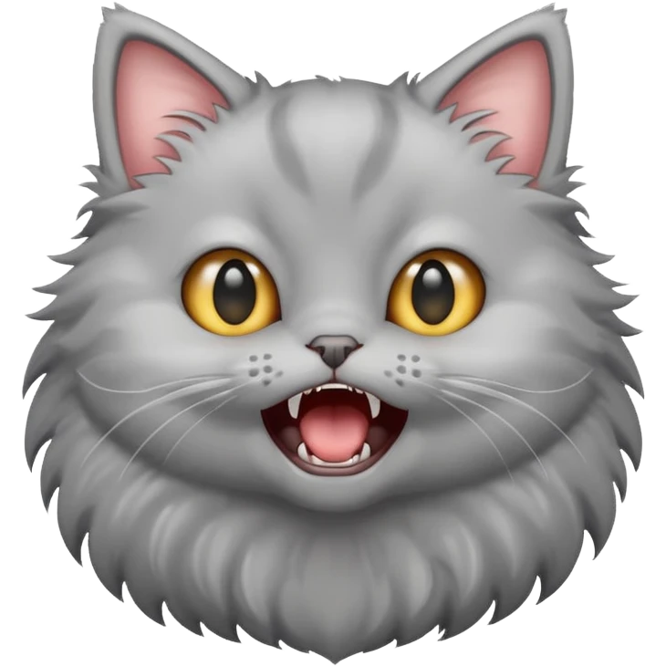screaming gray kitten emoji