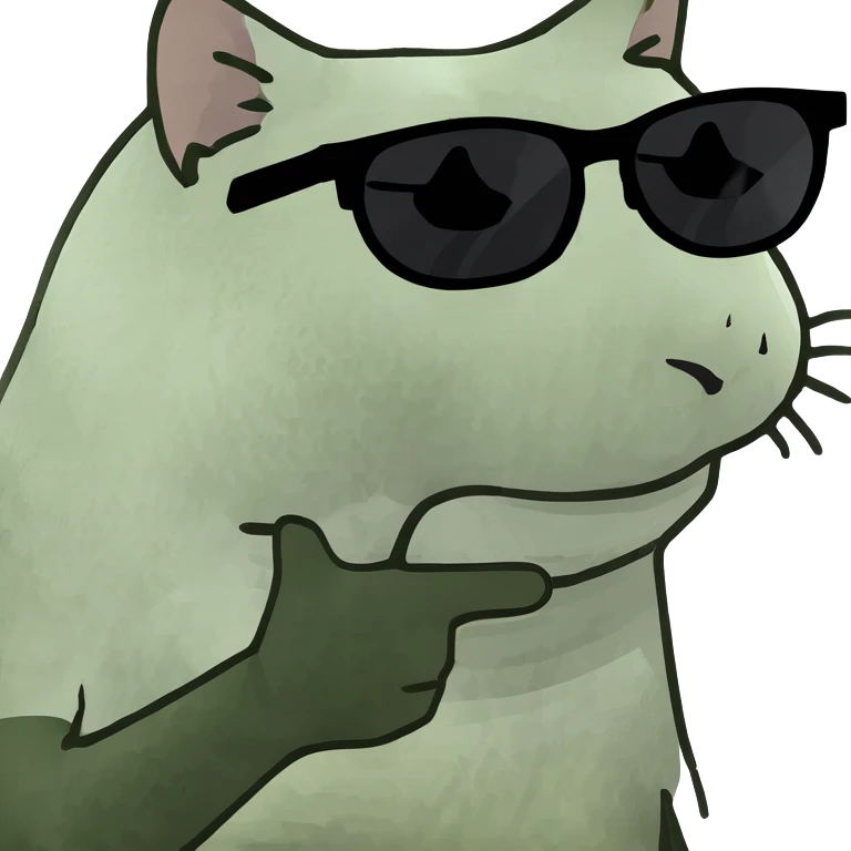 Cat with sunglasses emoji
