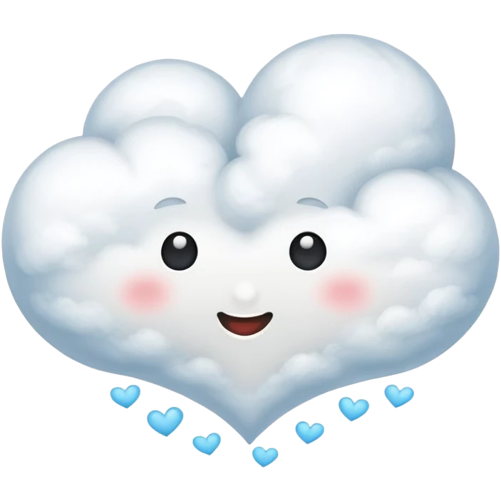 heart shaped cloud emoji