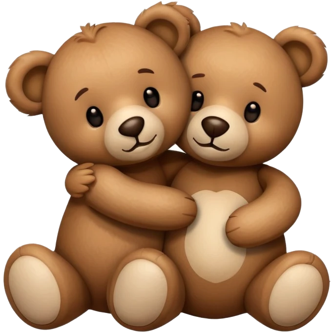 Teddy hugging another teddy emoji