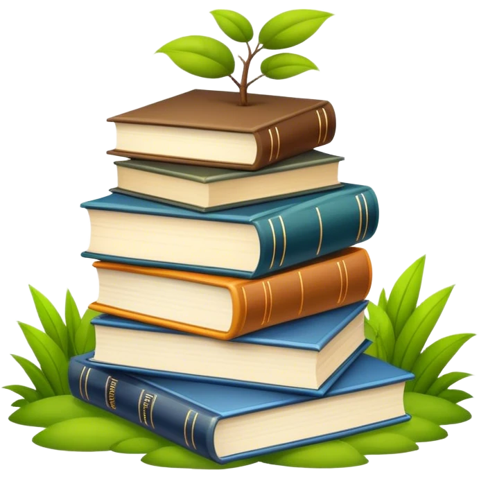 Books out in nature emoji