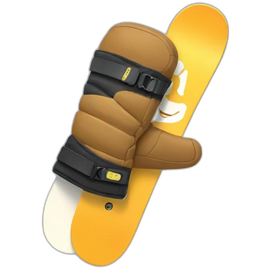 snowboard with gloves emoji