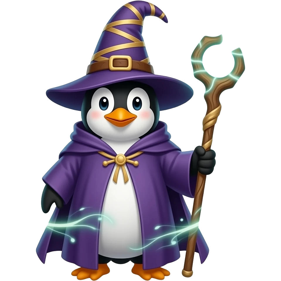Penguin Wizard emoji