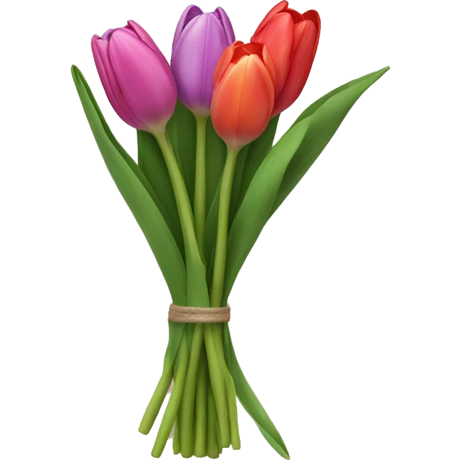 Tulip bouquet emoji