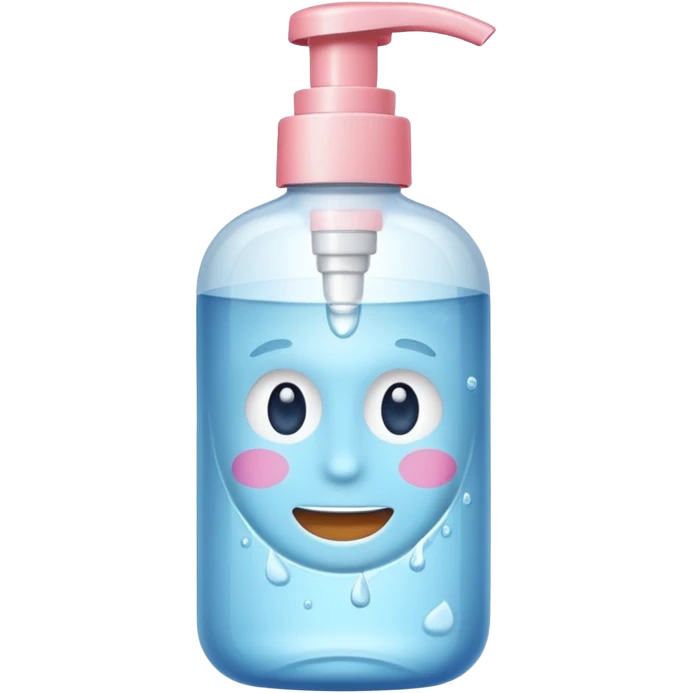 nettoyant visage avec ecriture emoji