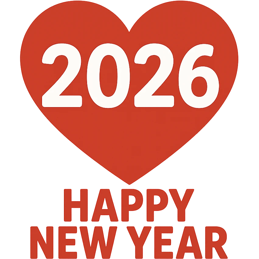 new year 2026, heart,remove background emoji