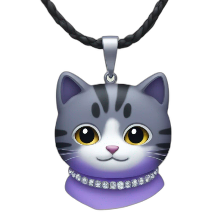 Chat avec un collier  emoji
