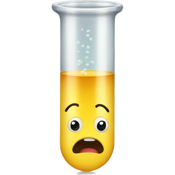 surprised test tube emoji