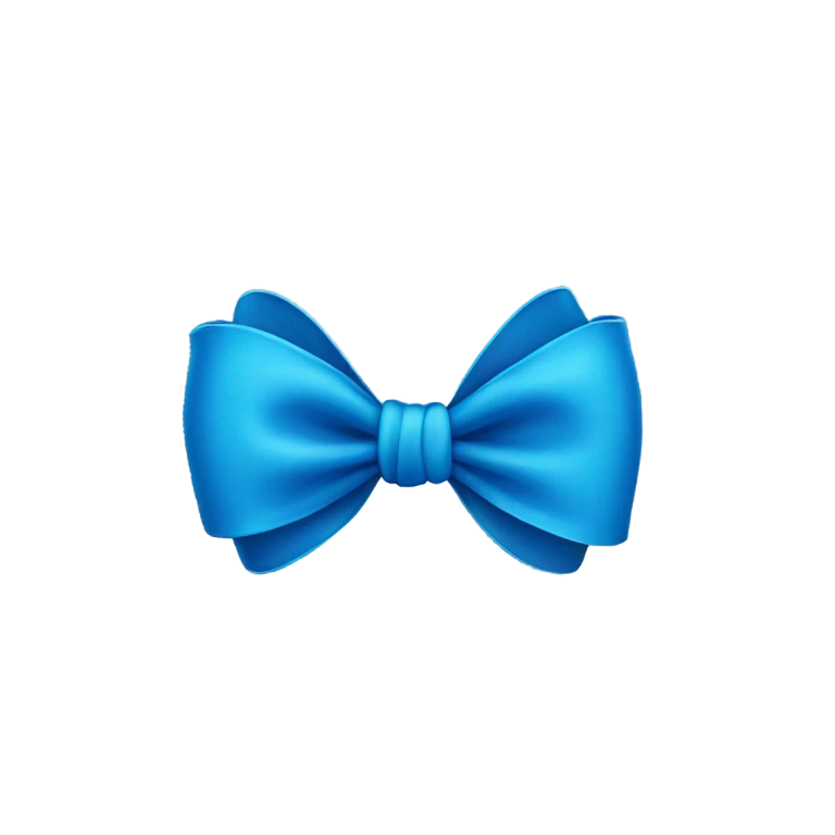 Blue bow emoji