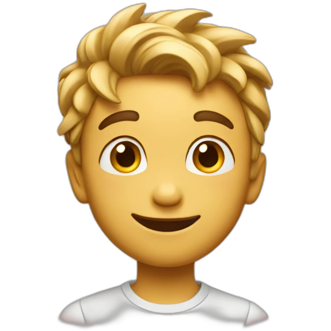 an excited boy looks for love emoji