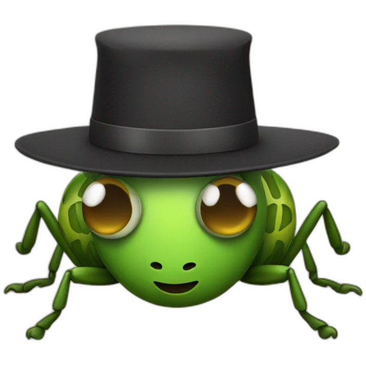bug with jewish hat emoji