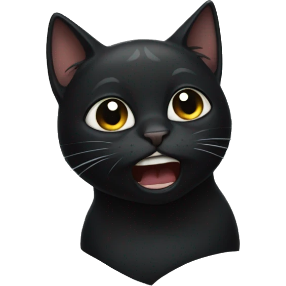 black cat crying emoji