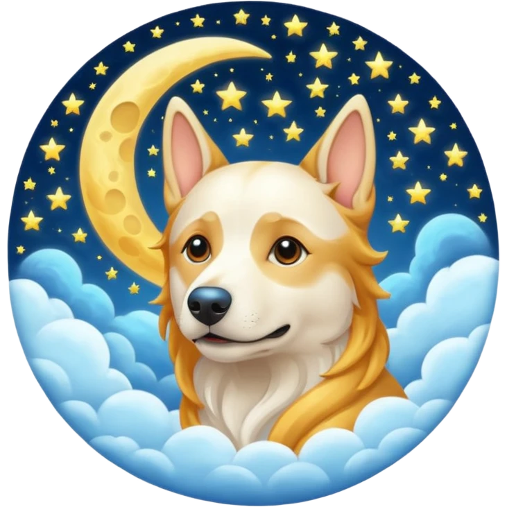 Moon dog emoji