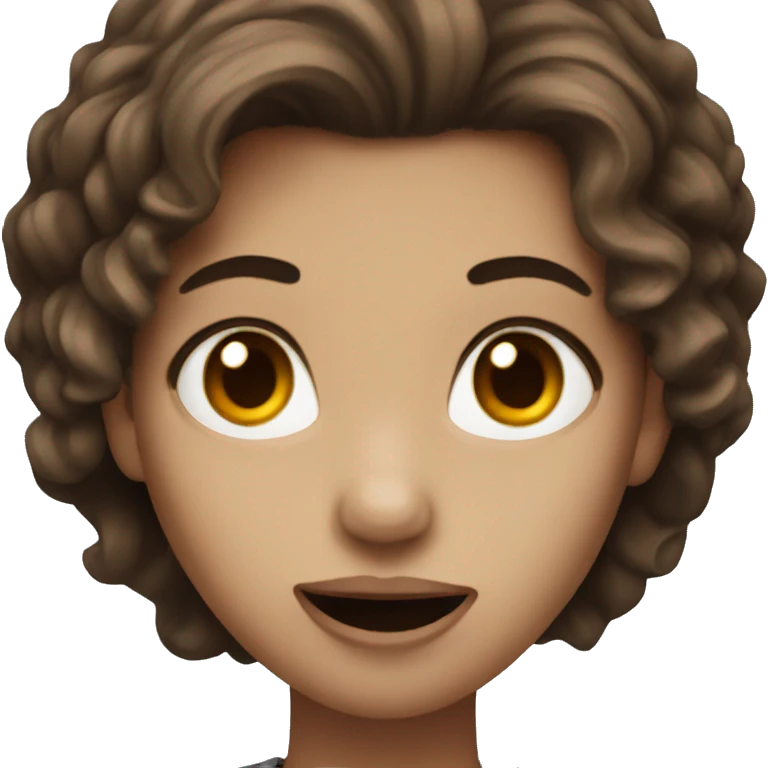 Pretty Vampire With brown hair  emoji