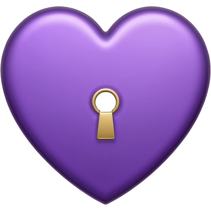 purple heart with a keyhole emoji