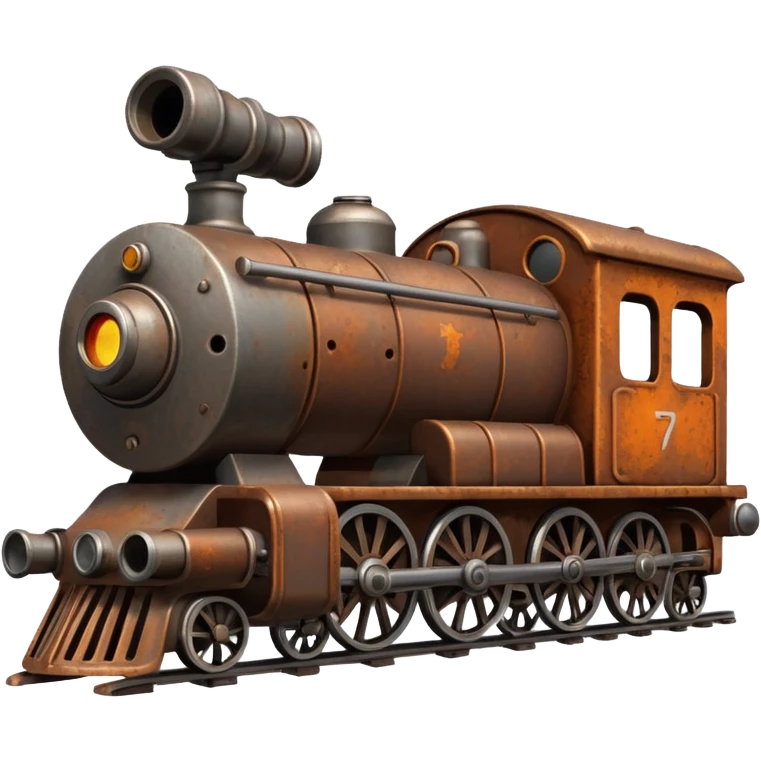 a train with a gun emoji