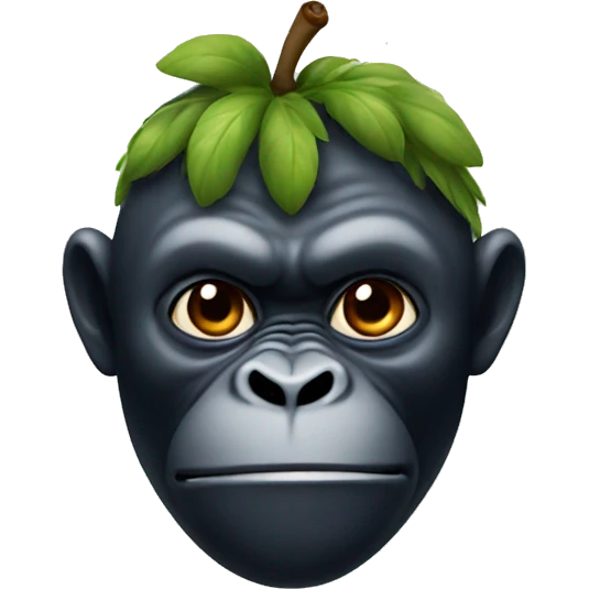 a berry with a gorillas face  emoji