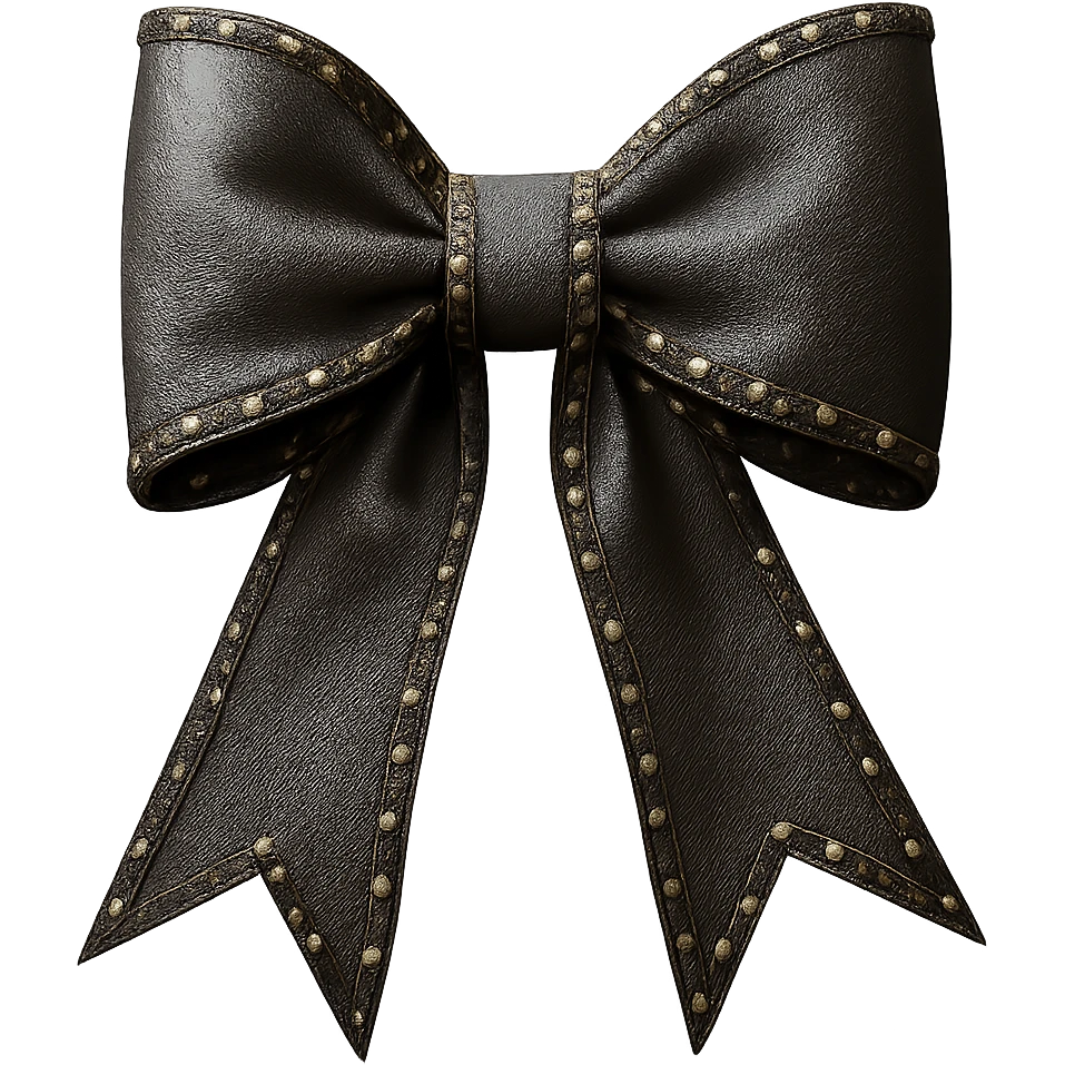 Remove the background and keep only the gothic bow in a photorealistic style. emoji