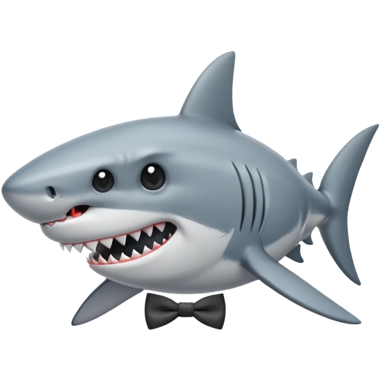 Shark with bow tie emoji