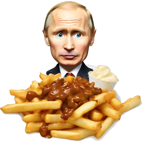 Putin eat a poutine emoji