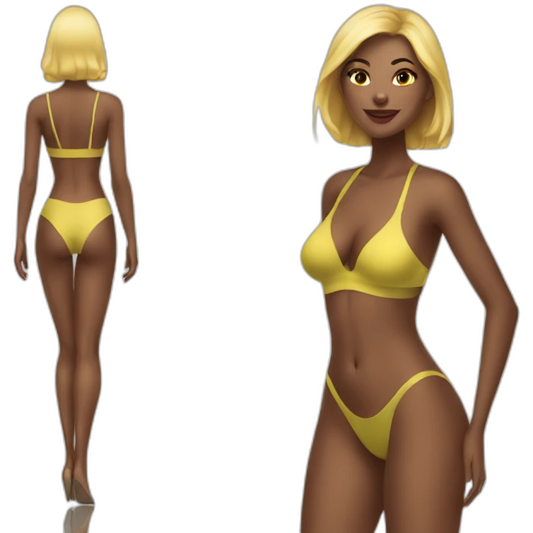 sexy woman on high heels swimming suit long legs emoji