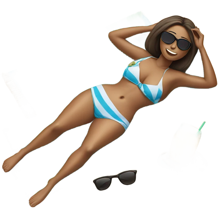 Woman sunbathing emoji