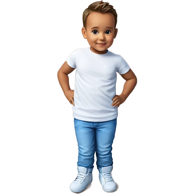 smiling boy in white shirt emoji