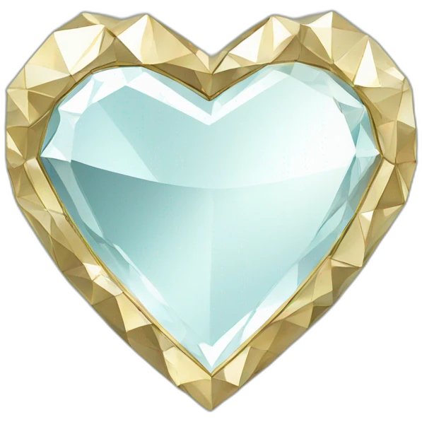 fancy diamond heart mirror emoji