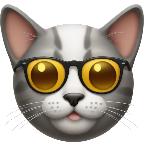 Cat with sunglasses emoji