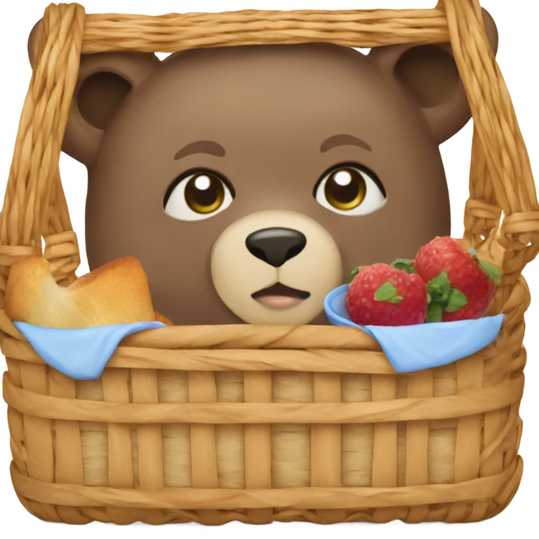 Teddy bear picnic basket  emoji