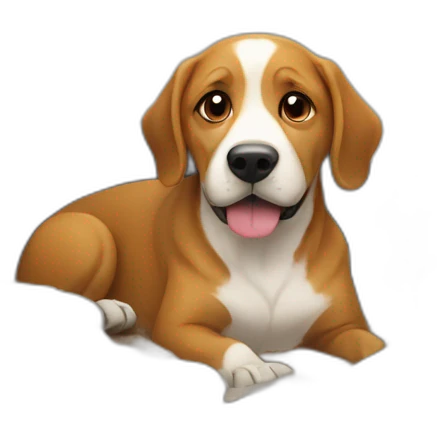 buried dog emoji