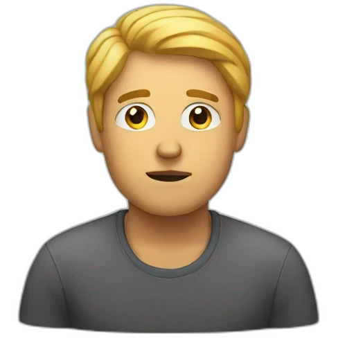 a man thinking emoji