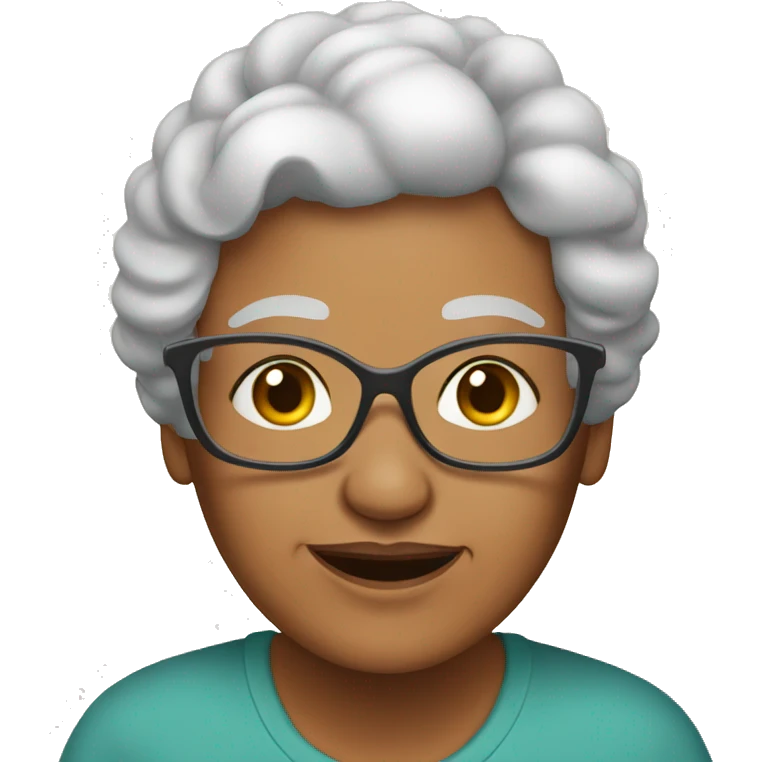 grandma with phoe emoji