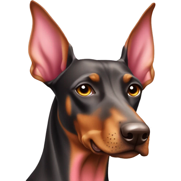 pink glittery doberman pinscher  emoji