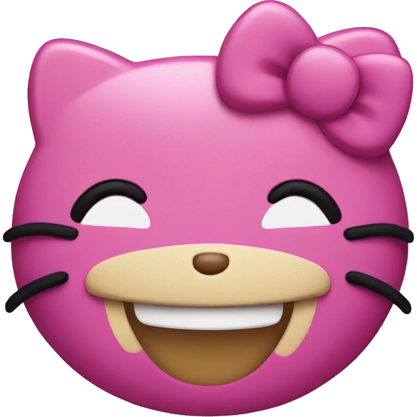 Hello kitty smiling emoji