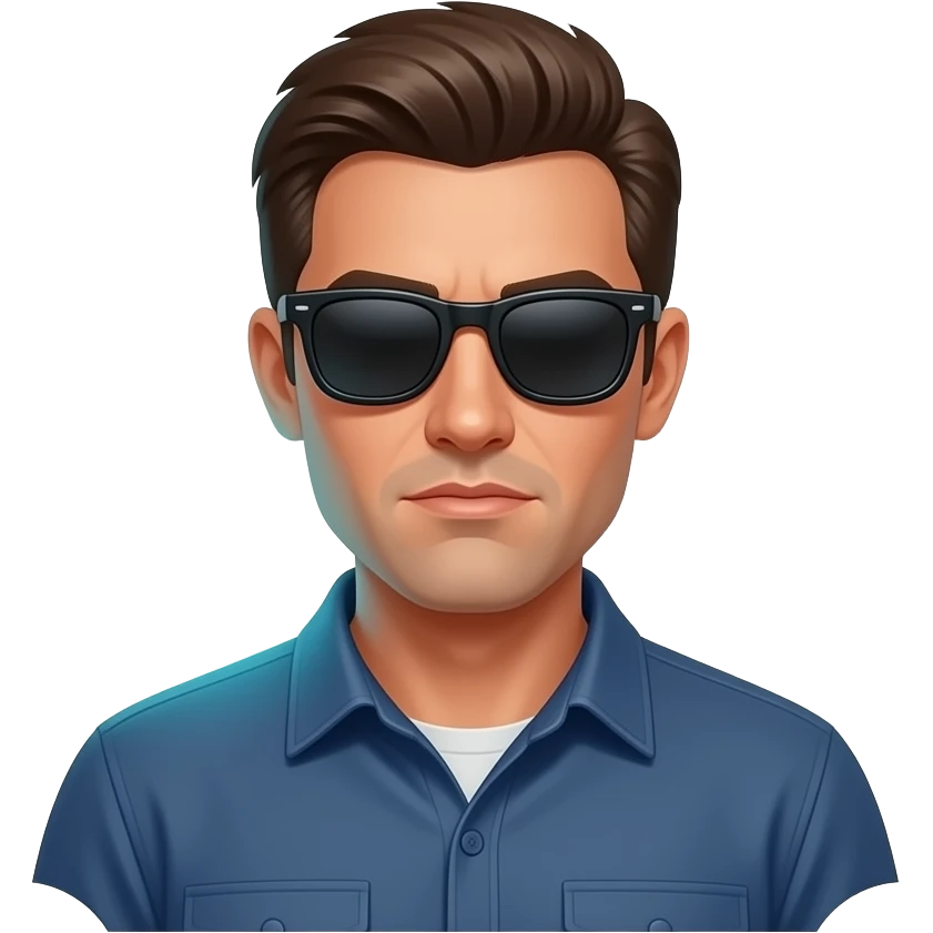 A informal man with sunglasses, glowing digital, symbols on the around, a floating glow Facebook logo on the left shoulder, looking at viewer with serious. Text on below: 'What's your topic, lady?' shimmering a red x and a green check icons emoji