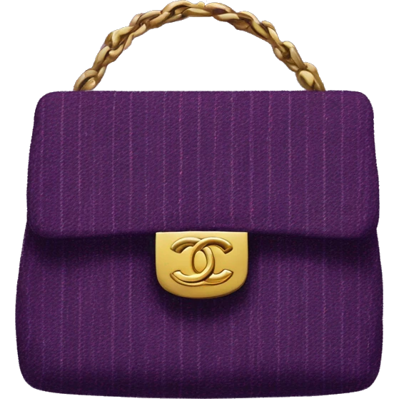 Purple tweed chanel bag emoji
