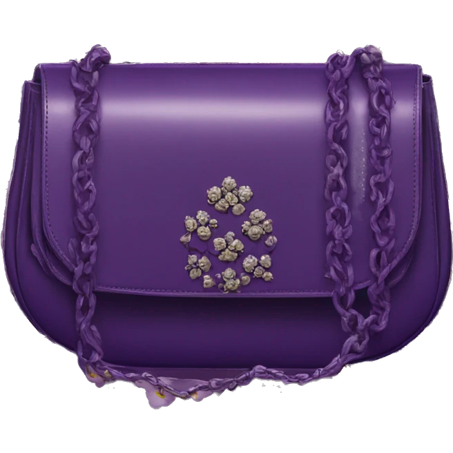Deep purple dior purse with gothic florals   emoji
