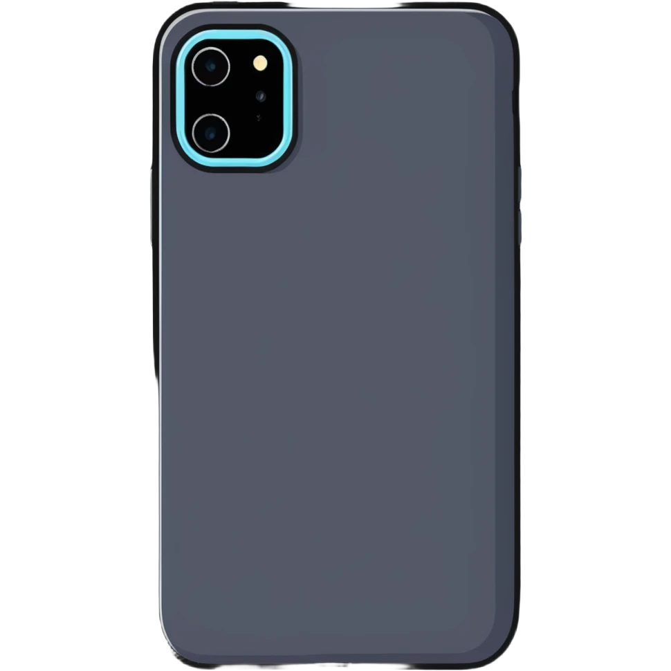 smartphone back side with lunar crater made of skin texture emoji