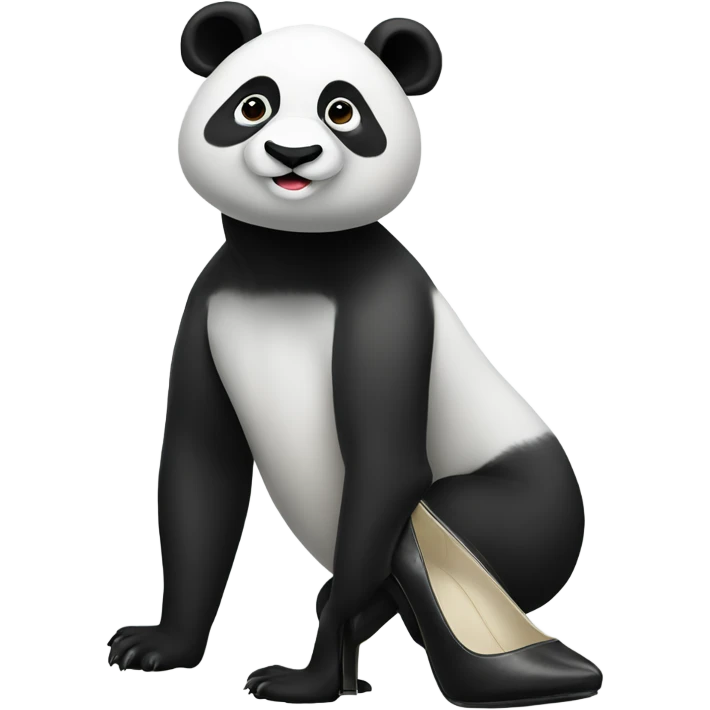 Panda wearing high heels  emoji