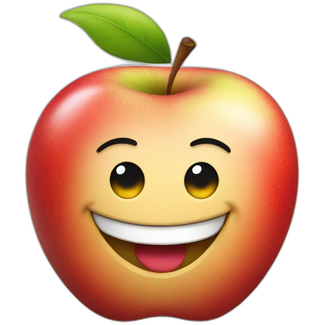 smirking apple emoji